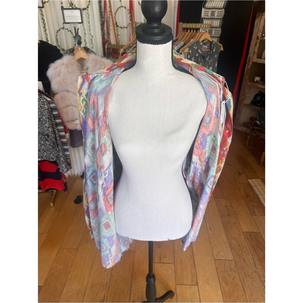 New Man – Multicolor Aztec/Geometric Print Robe Shirt - Picture 6 of 7